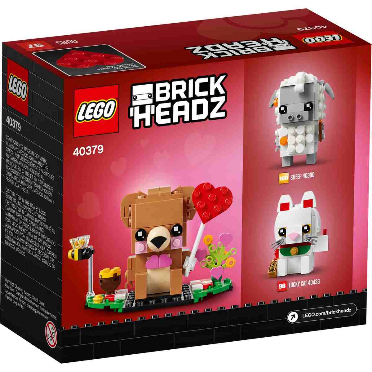 Купить Конструктор LEGO BrickHeadz 40379 | Мишка на День св