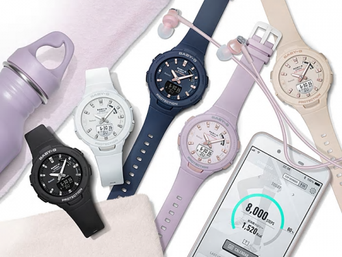 Bluetooth® позволяет подключать фитнес-часы CASIO BABY-G BSA-B100-4A2ER к смартфону для доступа ко многим функциям.