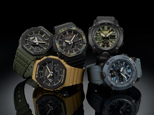 Милитари часы G-SHOCK из карбона: GA-2110SU-3AER, GA-2110SU-9AER, GA-2100SU-1AER, GA-2000SU-1AER, GA-2000SU-2AER.