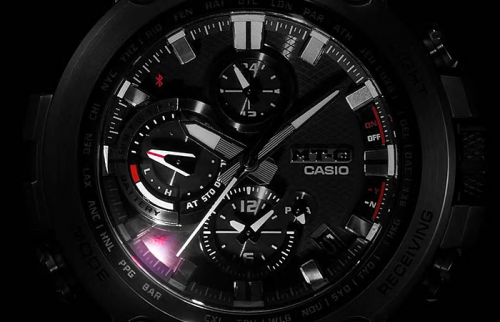 Подсветка циферблата часов G-SHOCK MTG-B1000-1AER осуществляется с помощью мощного светодиода Super Illuminator.