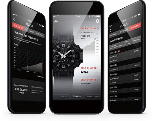 Bluetooth® позволяет подключать часы G-SHOCK MTG-B1000D-1AER к смартфону, обеспечивая доступ ко многим функциям.