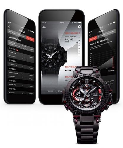 Bluetooth® позволяет подключать часы G-SHOCK MTG-B1000XBD-1AER к смартфону, обеспечивая доступ ко многим функциям.